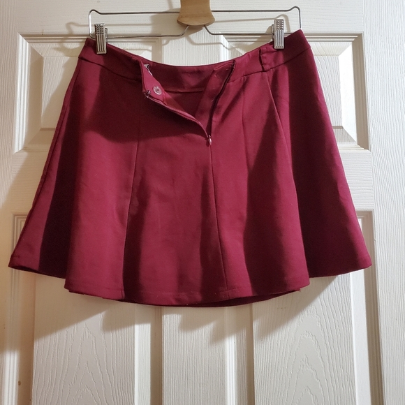 Burgundy Skirt - Forever 21 - Picture 2 of 3